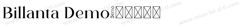 Billanta Demo字体转换